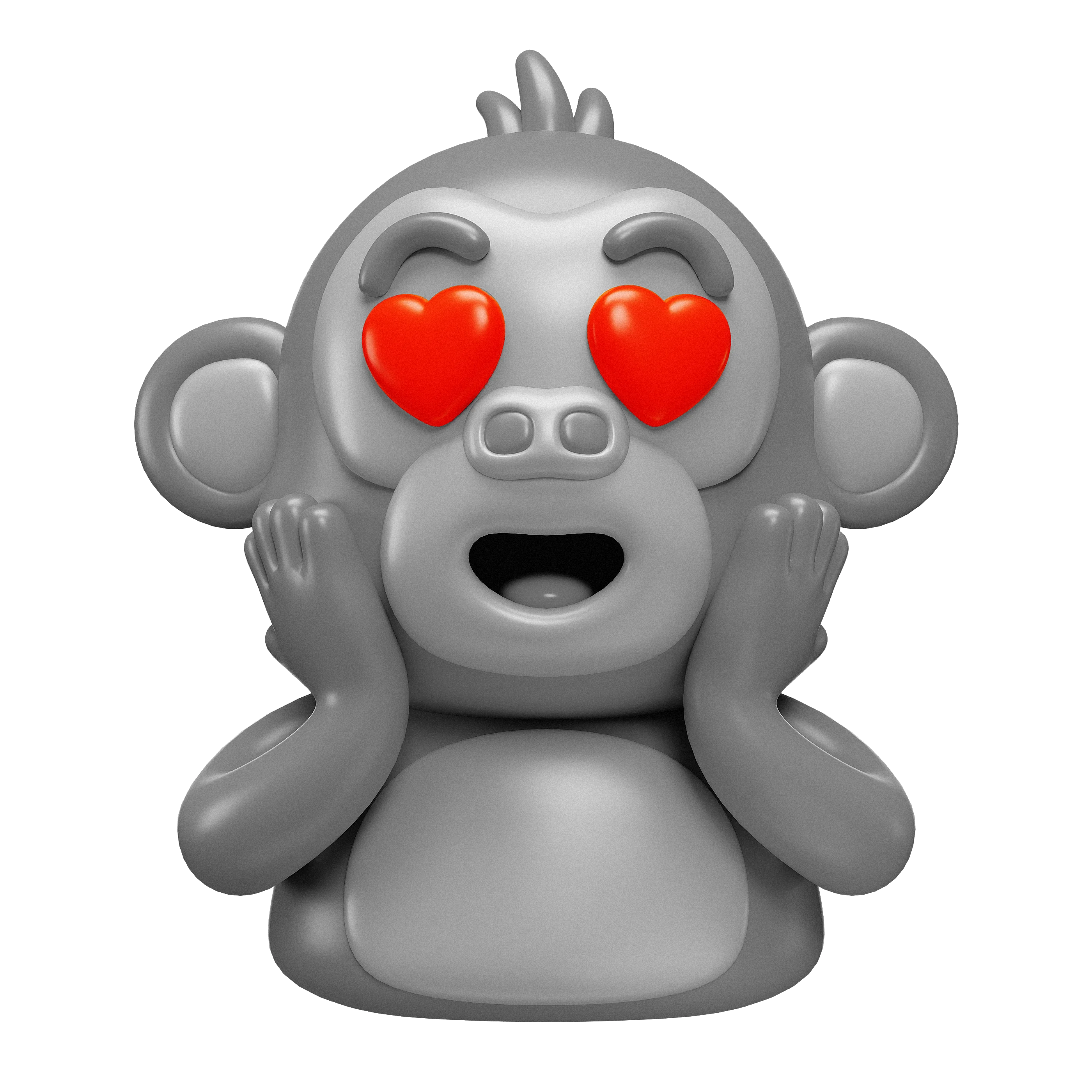 Macaco fazendo um coração com as mãos
